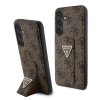 Guess Grip Stand 4G Triangle Strass pre Samsung Galaxy S24 hnedý