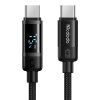 Mcdodo – dátový kábel série BAT (CA-5780) – USB-C na USB-C, 60W, digitálny displej, 1,2m – čierny