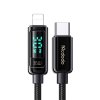 Mcdodo – dátový kábel (CA-8810) – USB-C na Lightning, 36W, digitálny displej, 1,2m – čierny