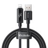 Mcdodo – dátový kábel (CA-7970) – USB-A na Lightning, duálny LED displej, 3A, 1,2m – čierny
