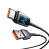 Mcdodo – dátový kábel (CA-2350) – USB-C na USB-A, 6A, LED displej, 1,2m – čierny