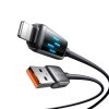 Mcdodo – dátový kábel (CA-5250) – USB-A na Lightning, LED displej, 1,2m – čierny
