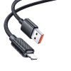 Mcdodo – dátový kábel (CA-3640) – USB na Lightning, transparentný dizajn, 3A, 1,2m – čierny