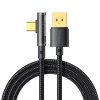 Mcdodo – dátový kábel (CA-3380) – USB-C na USB-A, 90-stupňový dizajn, 6A, transparentný dizajn, 1,2m – čierny