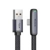 Mcdodo – dátový kábel (CA-3340) – USB-C na USB-A, 90-stupňový dizajn, 100W, LED indikátor, 1,2m – čierny