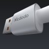 Mcdodo – dátový kábel (CA-6892) – s nabíjacím svetlom, USB-C na USB-A, priehľadný kábel, 6A, 1,2m – biely