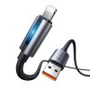 Mcdodo – dátový kábel (CA-5660) – s dýchacím svetlom, USB-A na Lightning, 3A, 1,2m – čierny