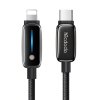 Mcdodo – dátový kábel (CA-0050) – s automatickou úpravou jasu, USB-C na Lightning, 36W, 1,2m – čierny