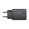 Mcdodo - nástenná nabíjačka Gana Mini Séria (CH-0970) - 2x USB-C, 1x USB-A, 67W, technológia GaN - čierna