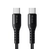 Mcdodo – dátový kábel (CA-5641) – USB-C na USB-C, nylonové opletenie, hliníková zliatina, PD60W, 1m – čierny