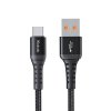 Mcdodo – dátový kábel (CA-2271) – USB na Type-C, nylonové opletenie, hliníková zliatina, podpora QC4.0/3.0, 1m – čierny