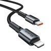 Mcdodo - nabíjačka do auta Obsidian Series (CC-7492) - vrátane kábla USB-C na Lightning, PD30W, Smart IC, mini veľkosť, 1,2m - čierna