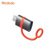 Mcdodo – adaptér (OT-3810) – so silikónovým háčikom, hliníková zliatina, USB na typ-C, 5Gbps, prenosný dizajn, plug&play – sivá