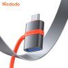 Mcdodo – adaptér (OT-3810) – so silikónovým háčikom, hliníková zliatina, USB na typ-C, 5Gbps, prenosný dizajn, plug&play – sivá