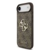 Zadný kryt Guess PU 4G Metal Logo pre iPhone Air Brown