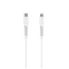 Nabíjací a dátový Liquid silicone kábel FIXED s konektormi USB-C/Lightning a podporou PD, 1.2m, USB 2.0, 60W, biely