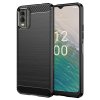 Techsuit Karbón Silikón Nokia C32 Čierna