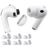 Techsuit – (balenie 3 ks) náhradné štupľe AirVibe (ET2) – pre Apple AirPods Pro 3, prémiový silikón XS, S, L veľkosti – biele