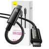 Baseus Dátový kábel Tungsten Gold Type-C na Type-C rýchle nabíjanie 240W 1m čierna
