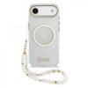 Zadný kryt Guess IML Glitter Script Strap MagSafe pre iPhone Air transparentný