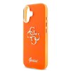 Zadný kryt Guess IML 4G Script Metal Logo pre iPhone 17 Orange