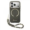 Zadný kryt Guess IML glitter script strap MagSafe pre iPhone 17 Pro black
