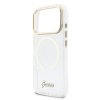 Zadný kryt Guess IML glitter script strap MagSafe pre iPhone 17 Pro transparentný