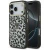 Guess Leopard glitter MagSafe puzdro iPhone 17 Pro Max čierne