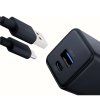 3mk - nástenná nabíjačka Hyper - USB-A, USB-C, technológia GaN, QC4 + PD, 20W - čierna