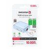 Powerbanka Swissten Space 10000 mAh s integrovanými káblami USB-C a Lightning modrá