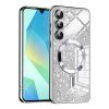 Techsuit luxusný glitrový MagSafe pre Samsung Galaxy A16 4G / A16 5G strieborná