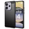 Puzdro Techsuit Carbon silikón pre Xiaomi Redmi Note 14 4G čierne