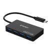 Techsuit dokovacia stanica QuantumNode 4 v 1 H16 USB-C na 4x USB 3.0 ABS čierna