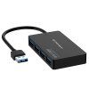 Techsuit dokovacia stanica QuantumNode 4 v 1 H15 USB na 4x USB 3.0 ABS čierna