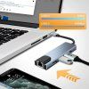Techsuit Dokovacia stanica NetBridge 5 in 1 H1 Type-C Sivá