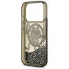 Karl Lagerfeld Liquid Glitter Choupette logo MagSafe iPhone 17 Pro čierne