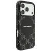 Kryt Karl Lagerfeld Leather KL Monogram Logo MagSafe pre iPhone 17 Pro čierny