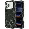 Kryt Karl Lagerfeld Leather KL Monogram Logo MagSafe pre iPhone 17 Pro čierny