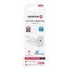 Adaptér Swissten Edge Gan 1x USB-C PD 20W biely