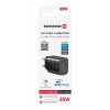 Adaptér Swissten Edge Gan 1x USB-C PD 35W + 1x USB-A 18W QC čierny