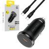 Rýchlonabíjačka do auta Blavec BS-01C-C Road 20W s káblom USB-C čierna