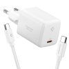Sieťová nabíjačka Spigen Essential EE451EU USB C s káblom 45W biela