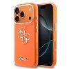 Zadný kryt Guess IML 4G Script Metal Logo pre iPhone 17 Pro oranžový