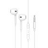 Lito LF01A drôtové slúchadlá jack 3,5 mm s HD mikrofónom biele