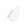 Adaptér Swissten Gan 1x USB-C 45W PD + 1x USB-A 18W QC biely