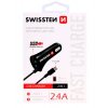 Nabíjačka do auta Swissten 2.4A čierna