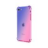 Zadný silikónový kryt na iPhone SE 2020 Shock dúhový modro-ružový