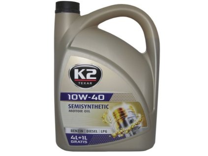 K2 K2 TEXAR 10W-40 BENZIN, DIESEL, LPG 5 l - motorový olej polosyntetický O2045S