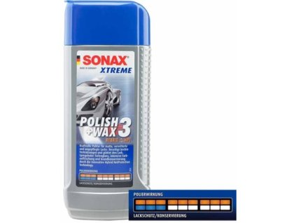 SONAX leštěnka xtreme polish & wax 3, 250 ml 202100