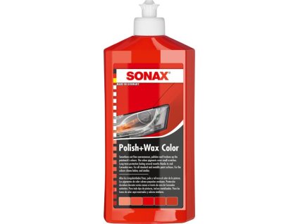 SONAX leštěnka polish & wax color červená, 500 ml 296400
